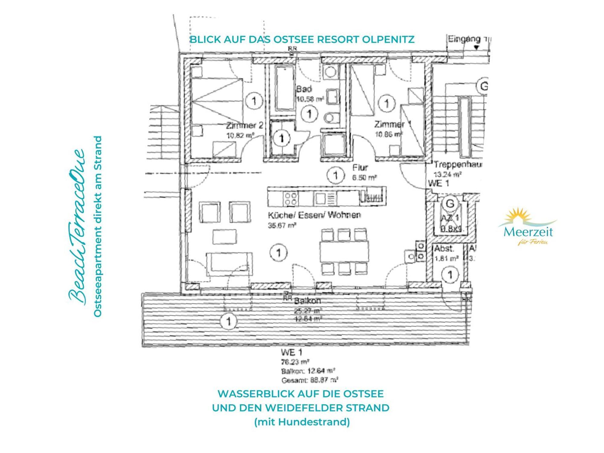 Beachterraceone - Eg, Meerblick, Terrasse, Kamin, Sauna Olpenitz Kültér fotó