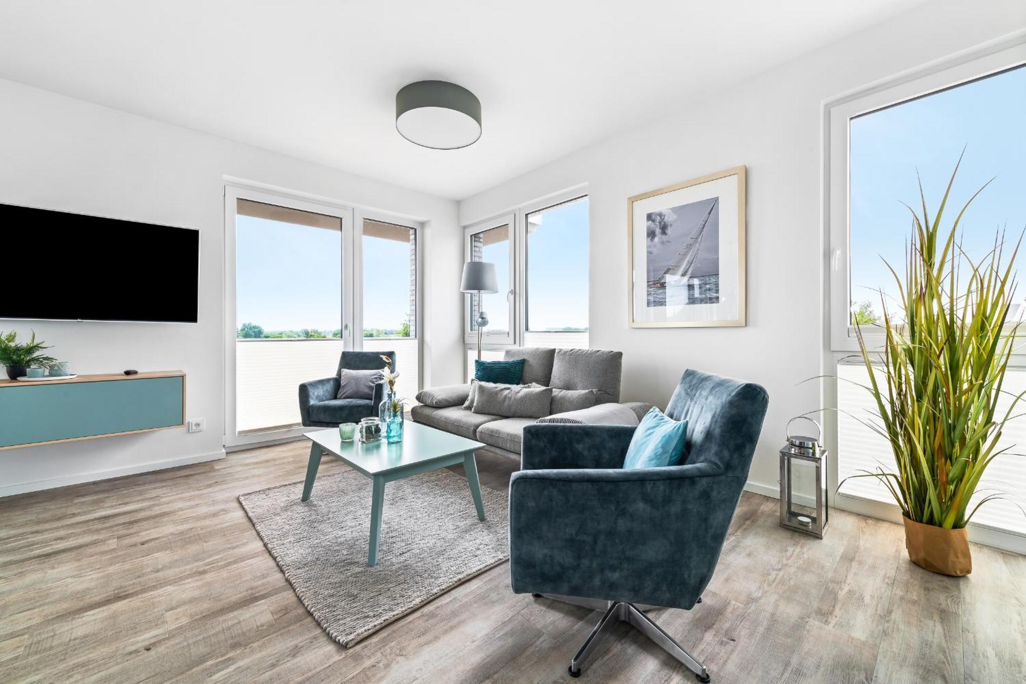 Beachterraceone - Eg, Meerblick, Terrasse, Kamin, Sauna Olpenitz Kültér fotó