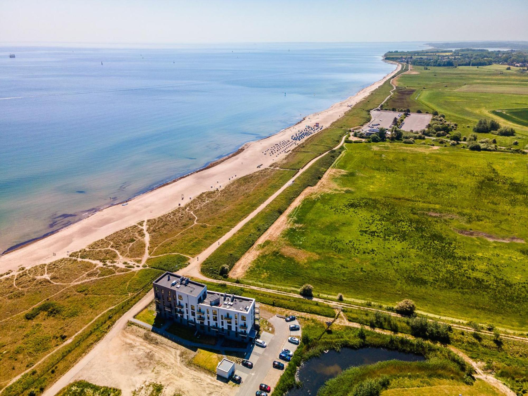 Beachterraceone - Eg, Meerblick, Terrasse, Kamin, Sauna Olpenitz Kültér fotó
