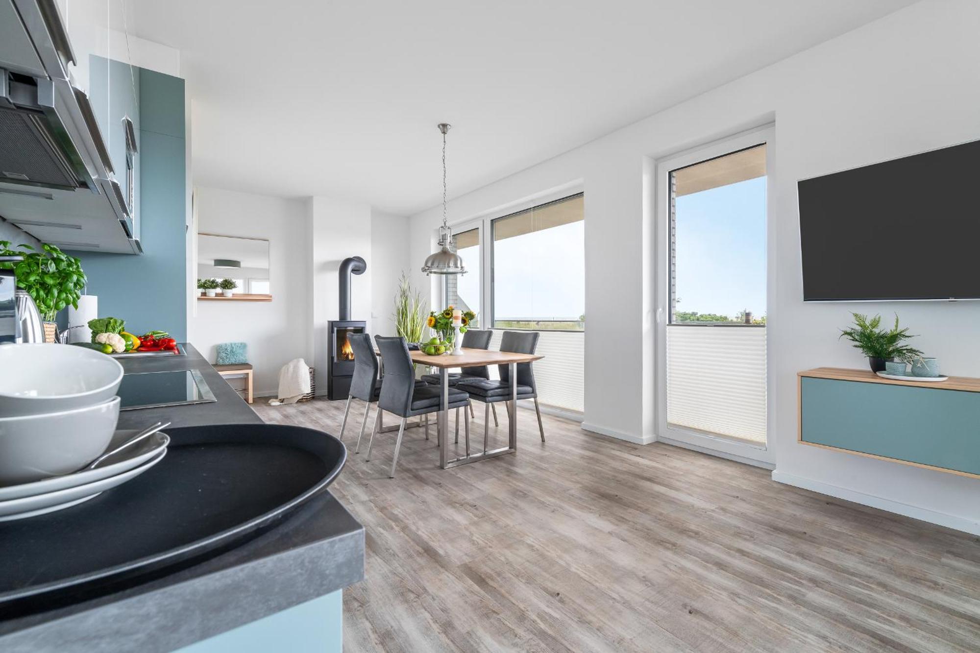 Beachterraceone - Eg, Meerblick, Terrasse, Kamin, Sauna Olpenitz Kültér fotó