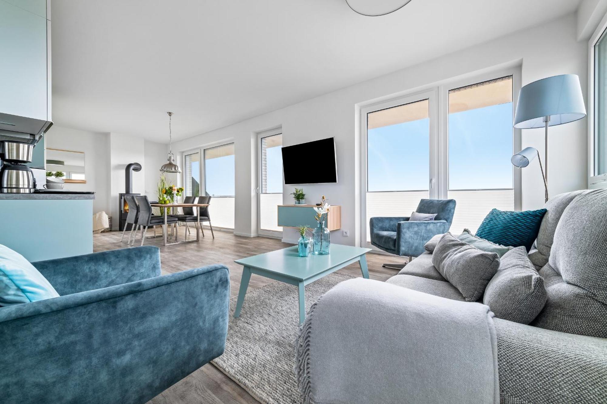 Beachterraceone - Eg, Meerblick, Terrasse, Kamin, Sauna Olpenitz Kültér fotó